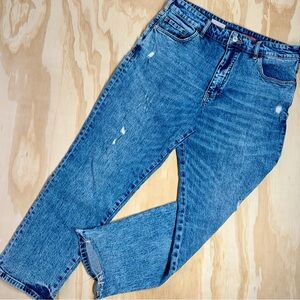 Pilcro High Rise Relaxed Straight Crop Jeans 29 Anthropologie
